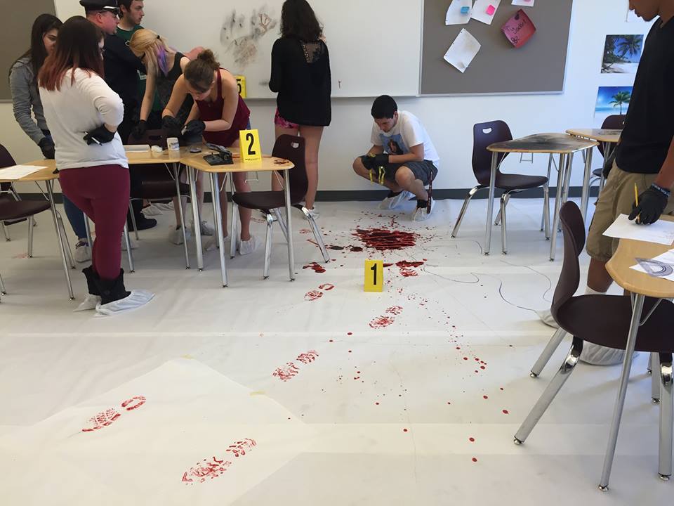 Crime scene
      at Ayer-Shirley High School